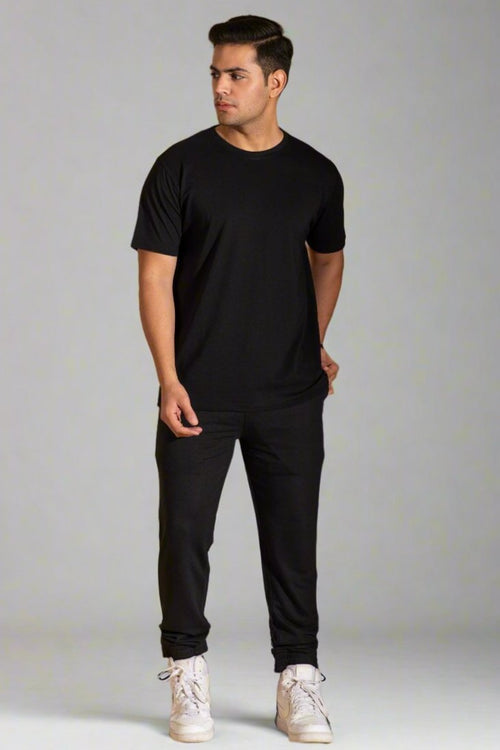 Black bamboo coords set for men