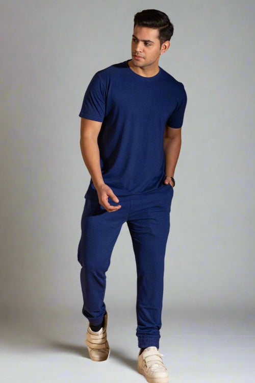 Blue color mens coords set