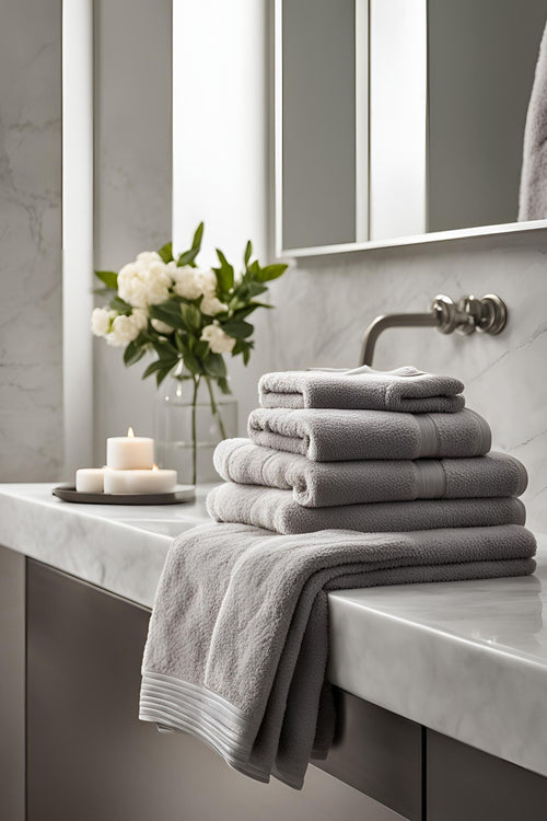 Grey Bamboo Bath Towel