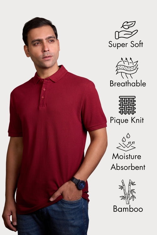 Bamboo Polo T-Shirt for mens