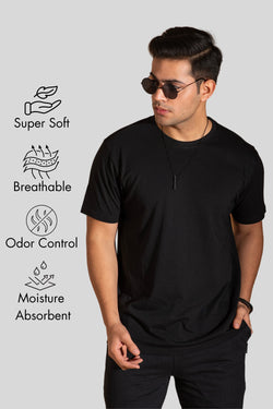 Midnight Black  Evergreen Bamboo Tee