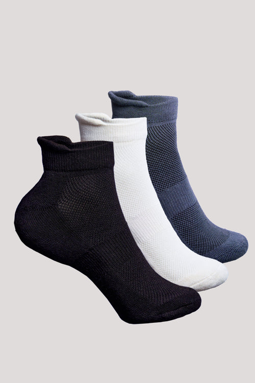 Unisex Ankle Bamboo Socks - 3 Pairs