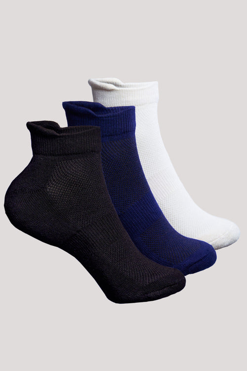 Unisex Ankle Bamboo Socks - 3 Pairs