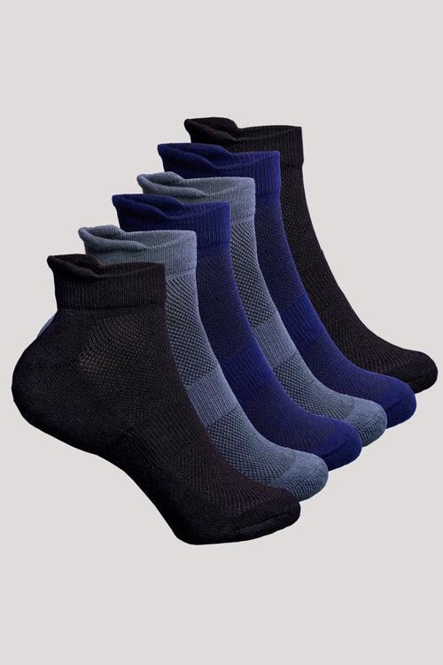 Unisex Ankle Bamboo Socks - 6 Pairs