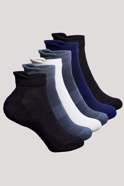 Unisex Ankle Bamboo Socks - 6 Pairs