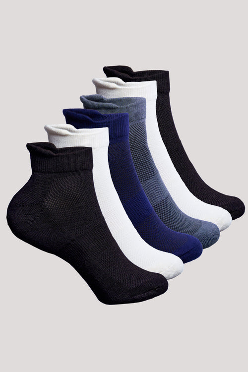 Unisex Ankle Bamboo Socks - 6 Pairs