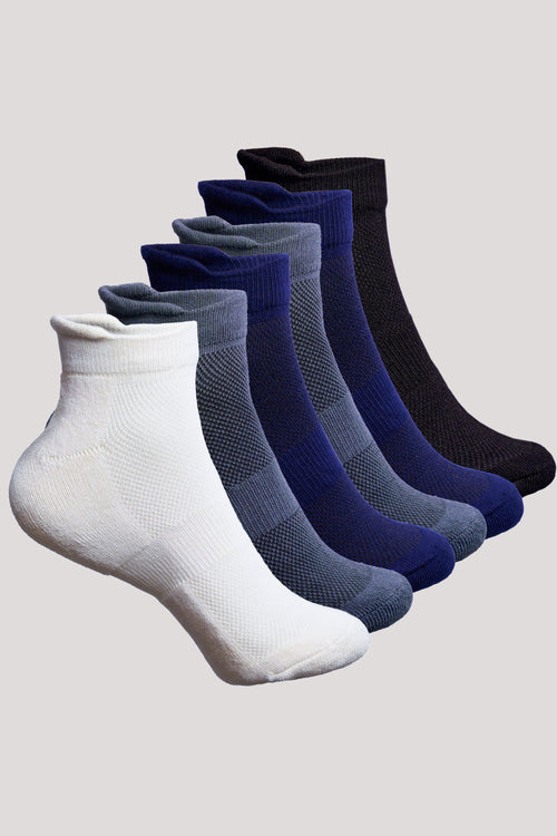 Unisex Ankle Bamboo Socks - 6 Pairs