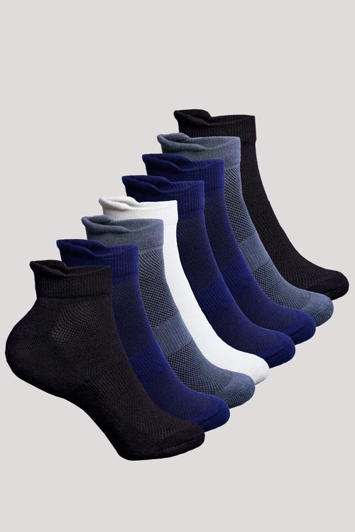 Unisex Ankle Bamboo Socks - 8 Pairs