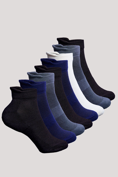 Unisex Ankle Bamboo Socks - 8 Pairs