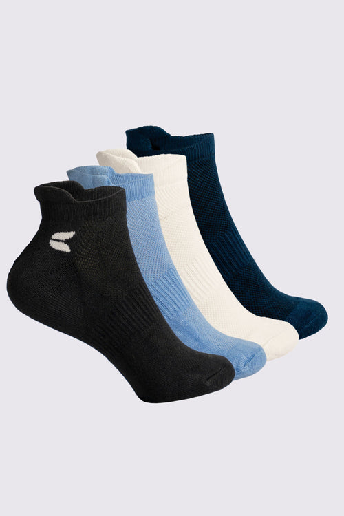 Unisex Ankle Bamboo Socks - 4 Pairs