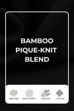 Midnight Black Classic Bamboo Polo T-Shirt