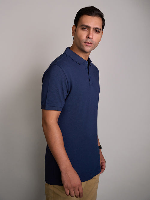 Mystic Navy Classic Bamboo Polo T-Shirt