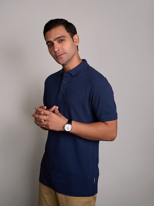 Mystic Navy Classic Bamboo Polo T-Shirt