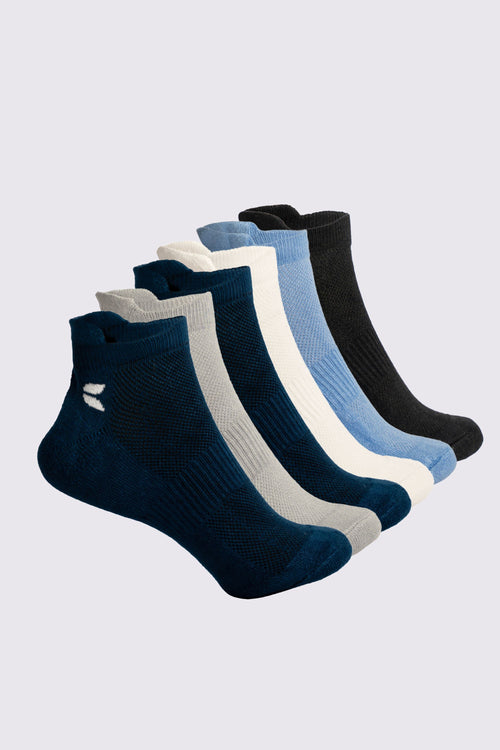 Men Ankle Bamboo Socks - 6 Pairs