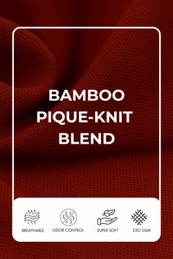 Dark Cherry Classic Bamboo Polo T-Shirt