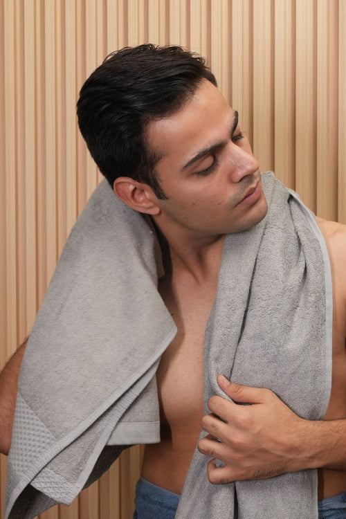 Grey Bamboo Bath Towel