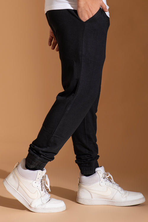 Stylish black joggers for men