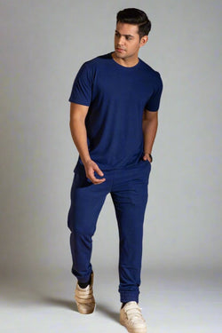 Blue color mens coords set 