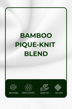 Ivory White Classic Bamboo Polo T-Shirt